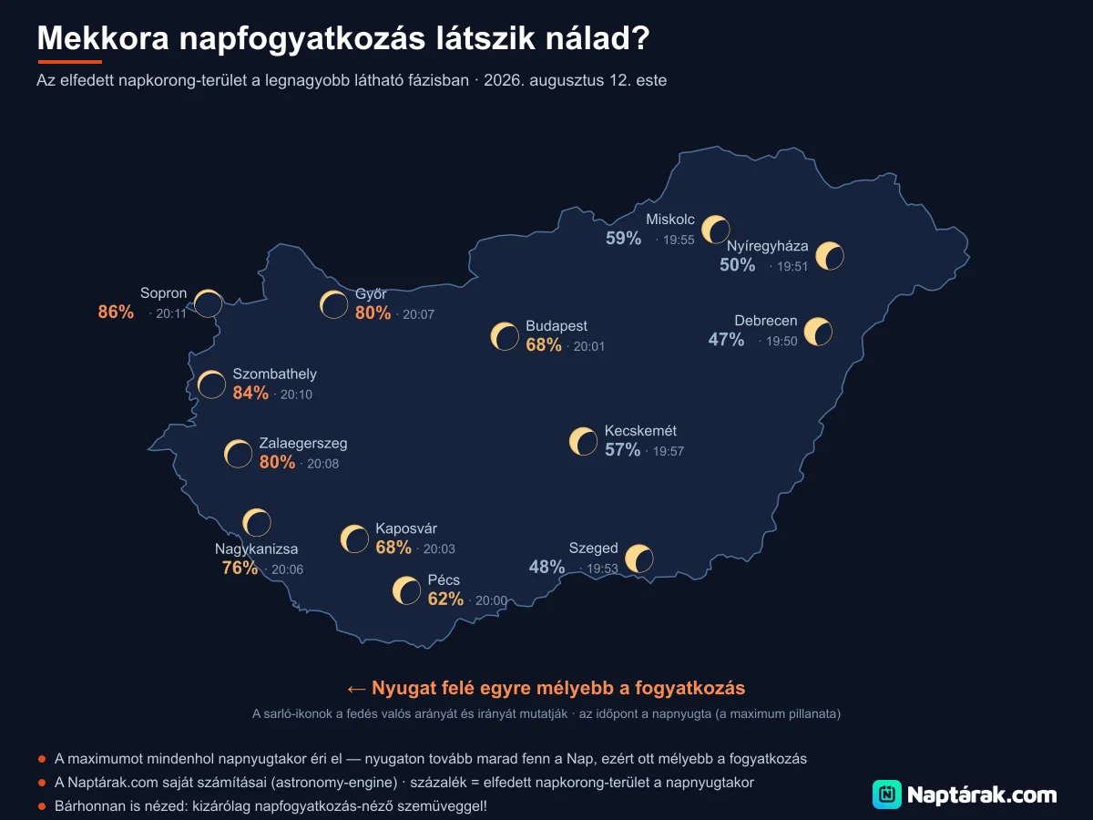 Egyetlen este, két égi csoda: naplementekor napfogyatkozás, éjjel a Perseidák csillaghullása — augusztus 12.