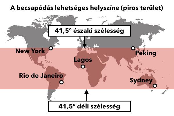 Kínai rakéta becsapódás helyszíne