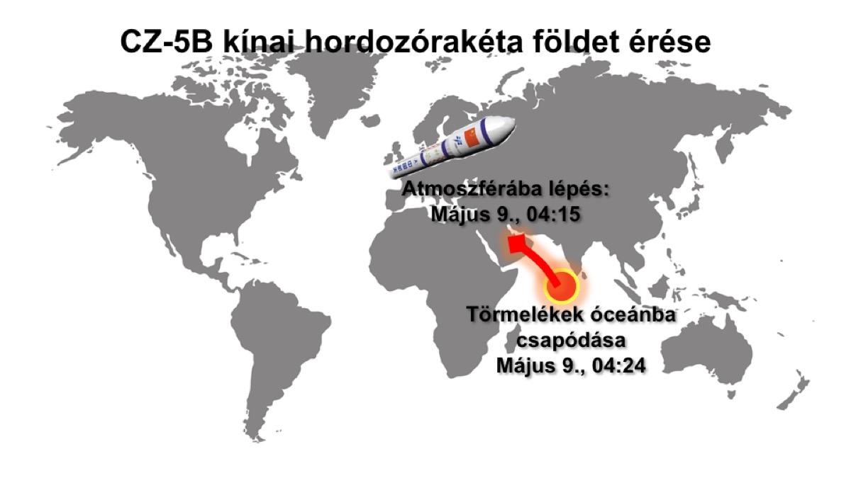 CZ-5B földet érése