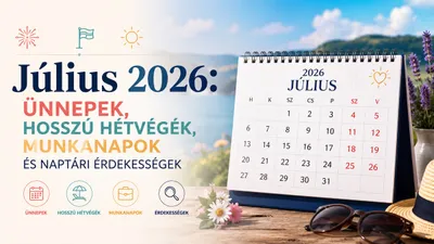 Július 2026: ünnepek, hosszú hétvégék, munkanapok és naptári érdekességek